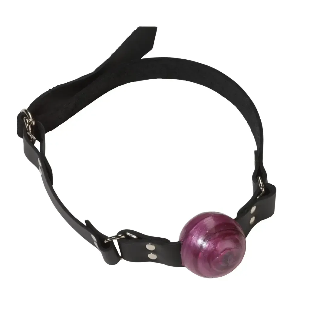 1 1/2 In Purple Ball Gag W/ Buckle