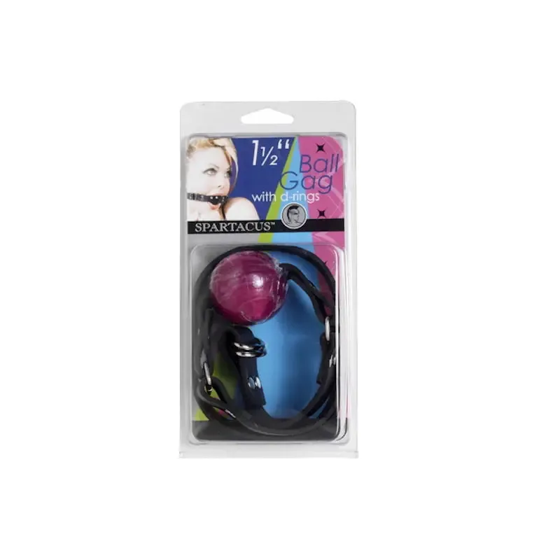 1 1/2 In Purple Ball Gag W/ Buckle