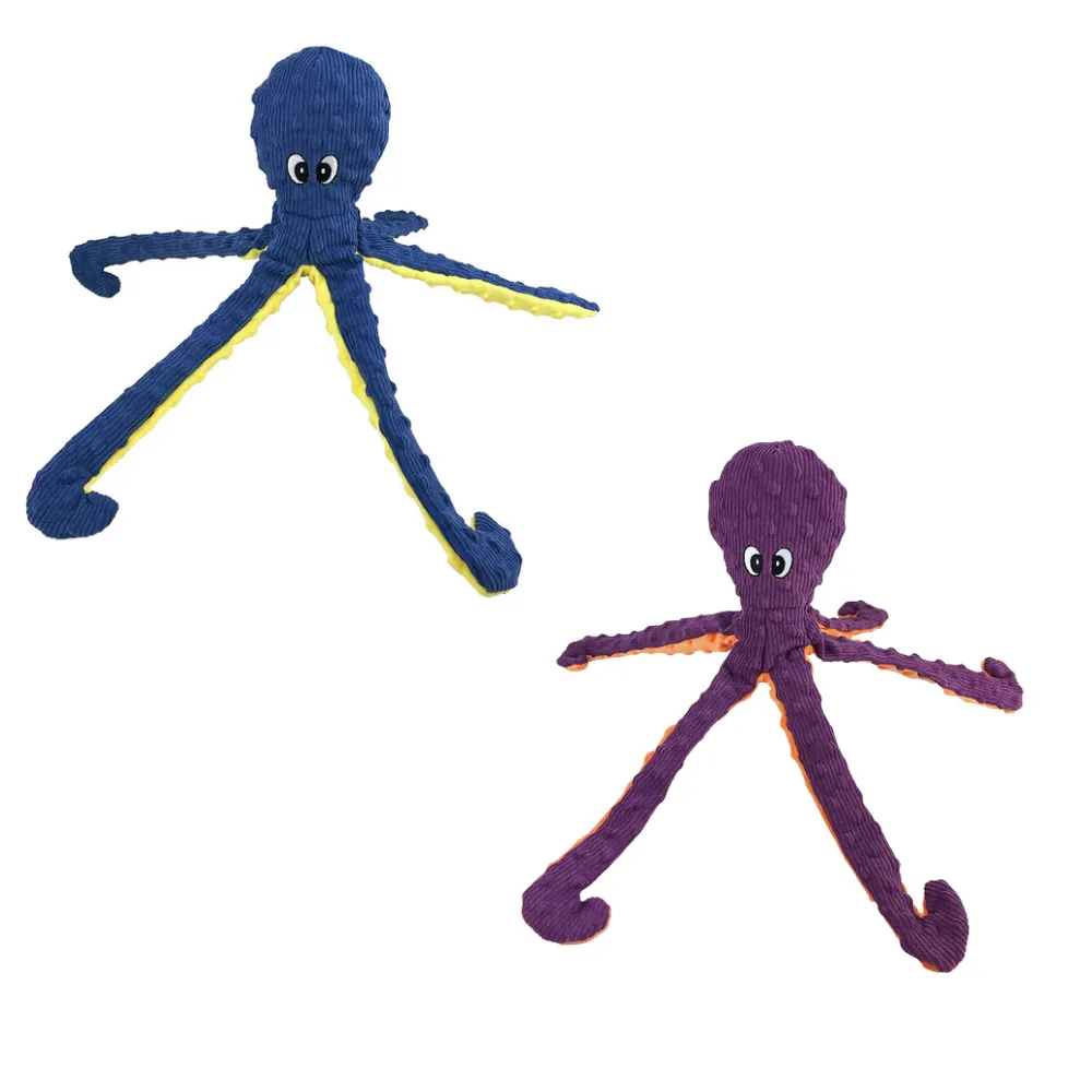 16" Octopus 2 pack Plush Dog Toy