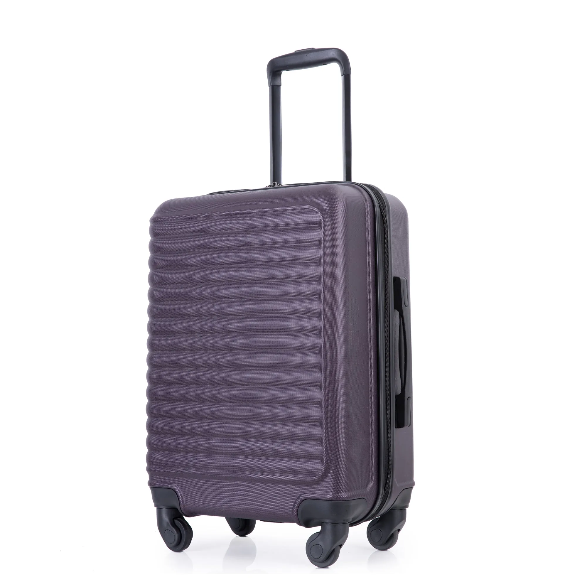 20" Carry on Luggage Lightweight Suitcase, Spinner Wheels, Purple