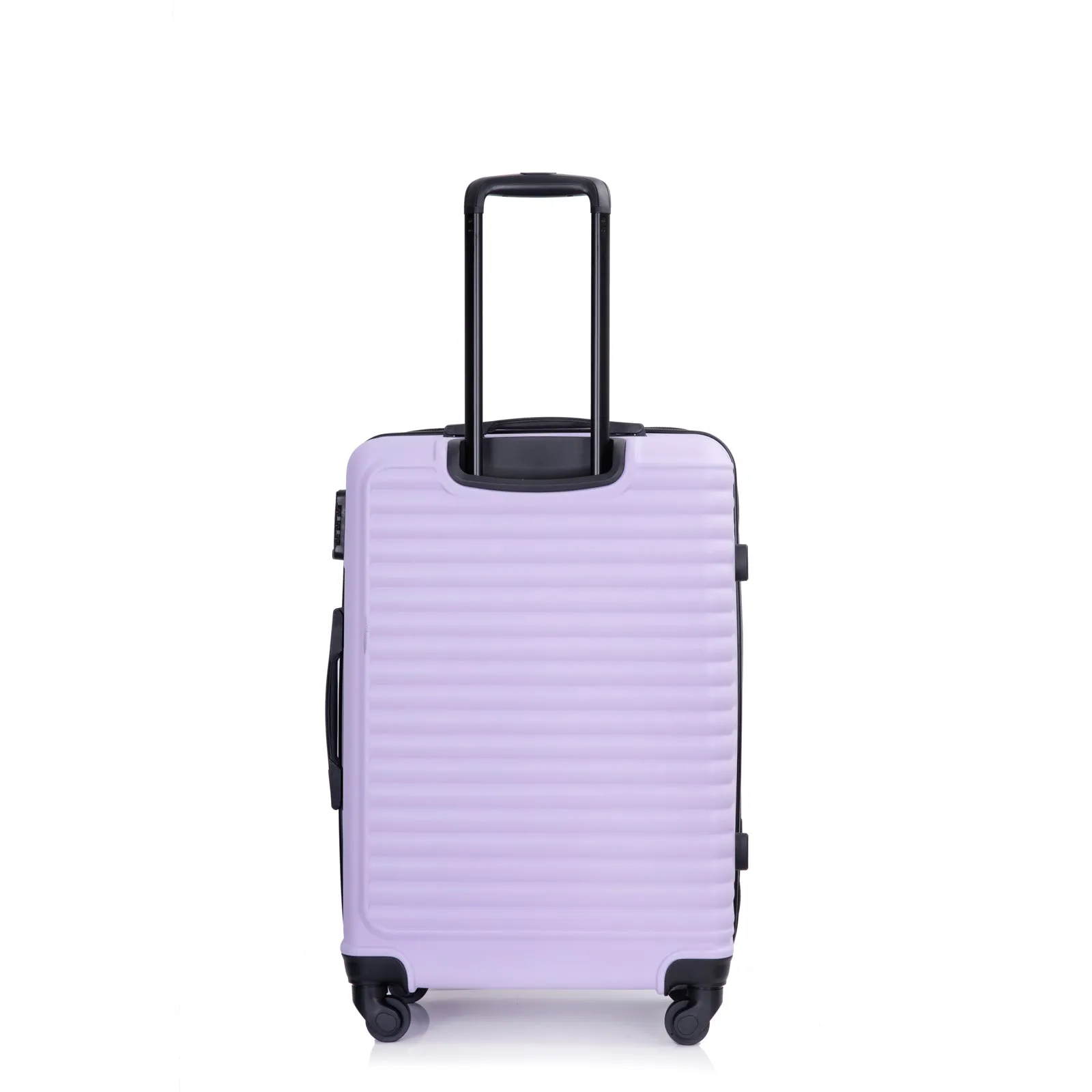 3 Piece Luggage Sets ABS Lightweight Suitcase with Two Hooks, Spinner Wheels, TSA Lock, (20/24/28) Lavender Purple