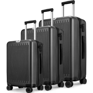 3 Pieces set Luggage Hard Sided Expandable Luggage with TSA Lock Travel Essentials Suitcase with Spinner Wheels