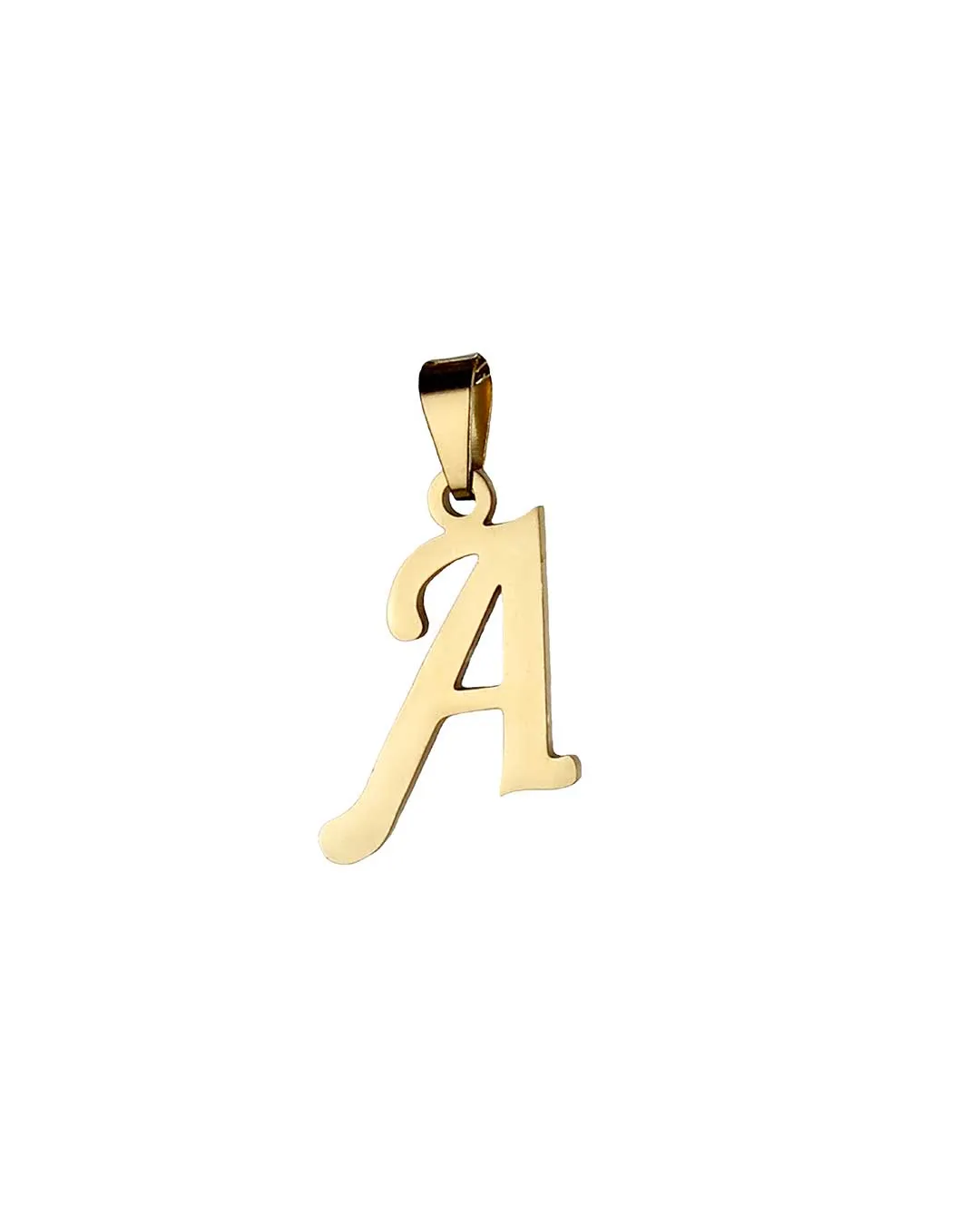 A Gold Initial Dog Charm