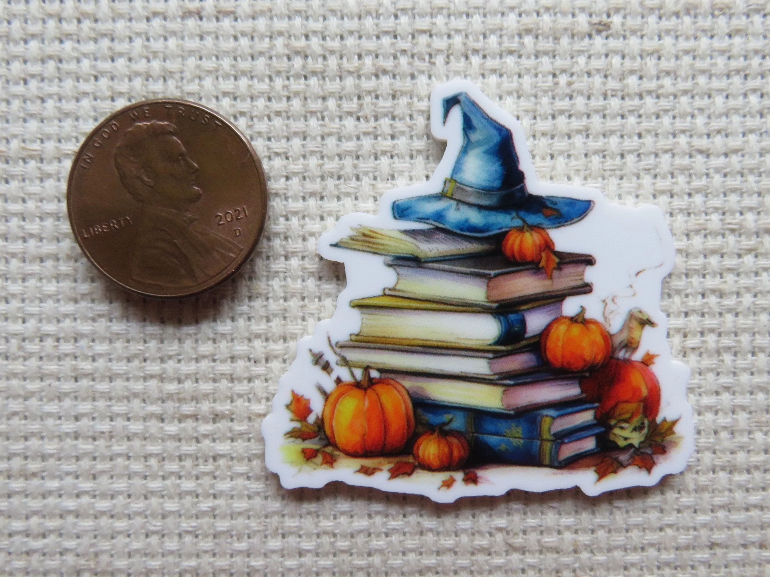 A Stack of Witchy Books Needle Minder, Cover Minder, Magnet