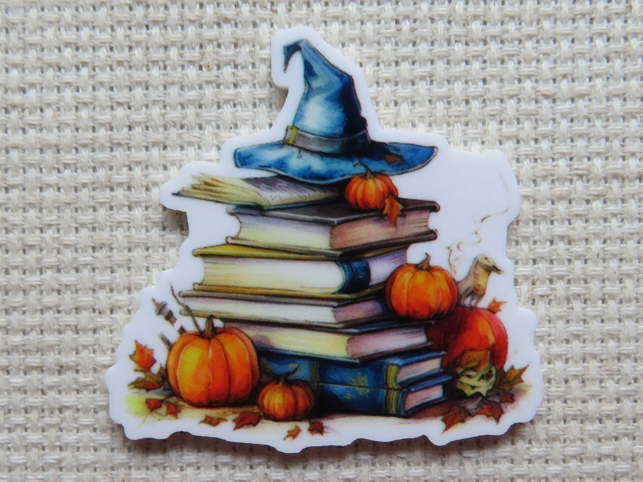 A Stack of Witchy Books Needle Minder, Cover Minder, Magnet