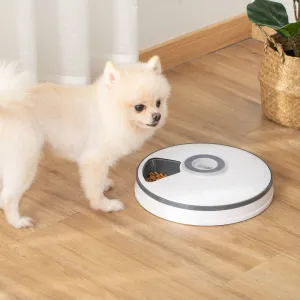 Automatic Pet Dog Cat Feeder w/ Digital Timer Six-Meal Food Dispenser