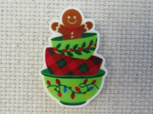 Baking Bowl Ginger Bread Man Needle Minder, Cover Minder, Magnet