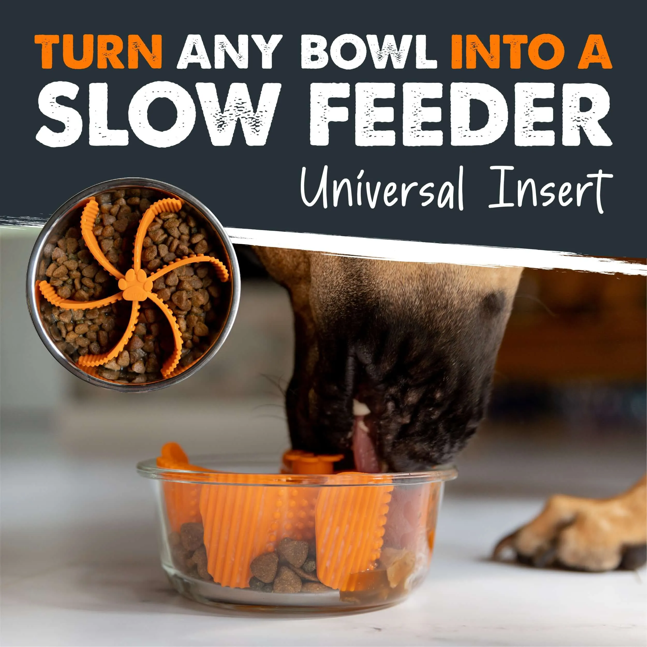 BPA-Free Slow Feeder Insert for Dogs - Reduce Gulping and Overeating