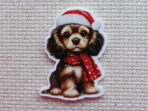 Brown Christmas Puppy Needle Minder, Cover Minder, Magnet