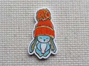 Bunny with a Warm Hat Needle Minder, Cover Minder, Magnet