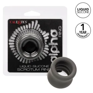 California Exotics - Alpha Liquid Silicone Scrotum Cock Ring (Gray)