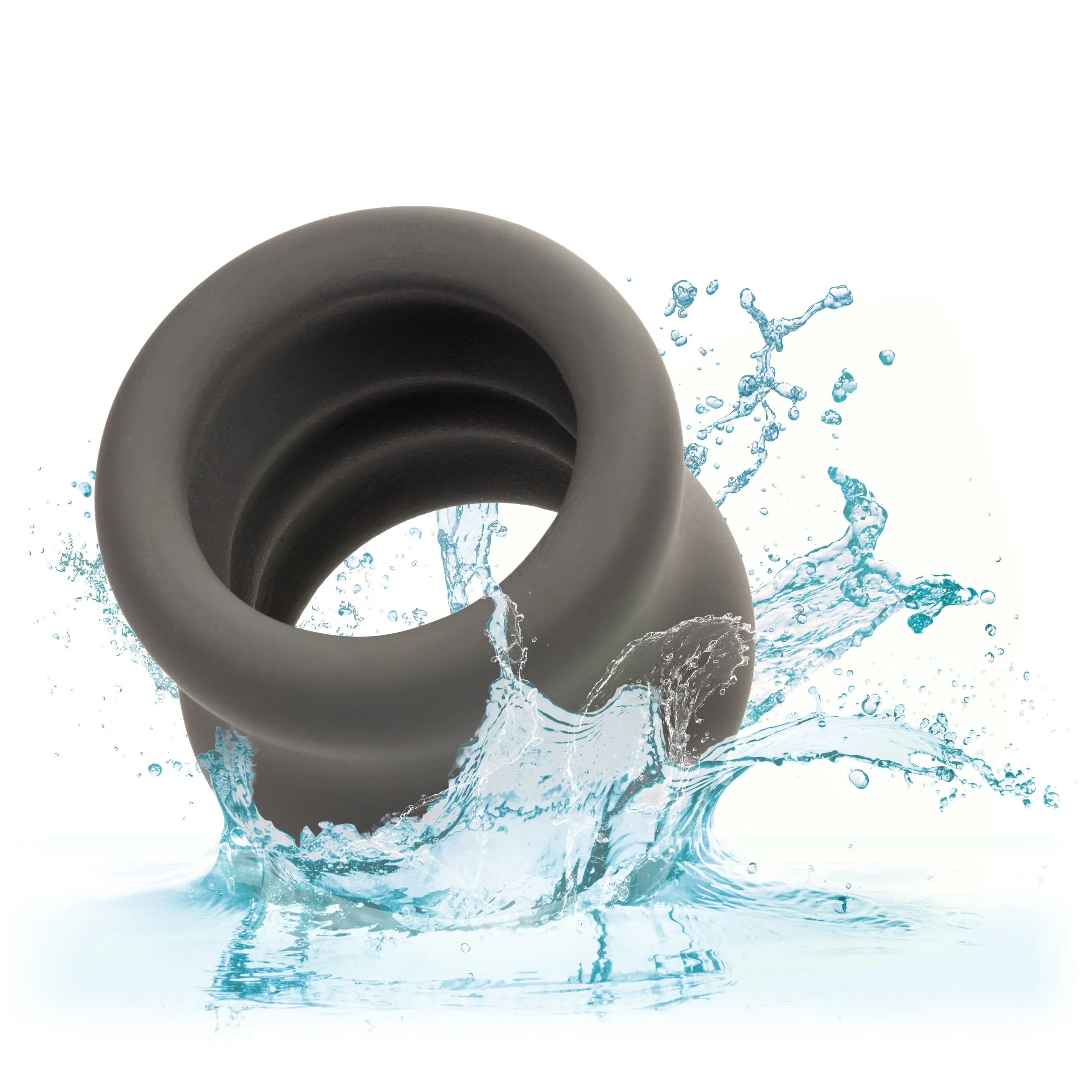 California Exotics - Alpha Liquid Silicone Scrotum Cock Ring (Gray)