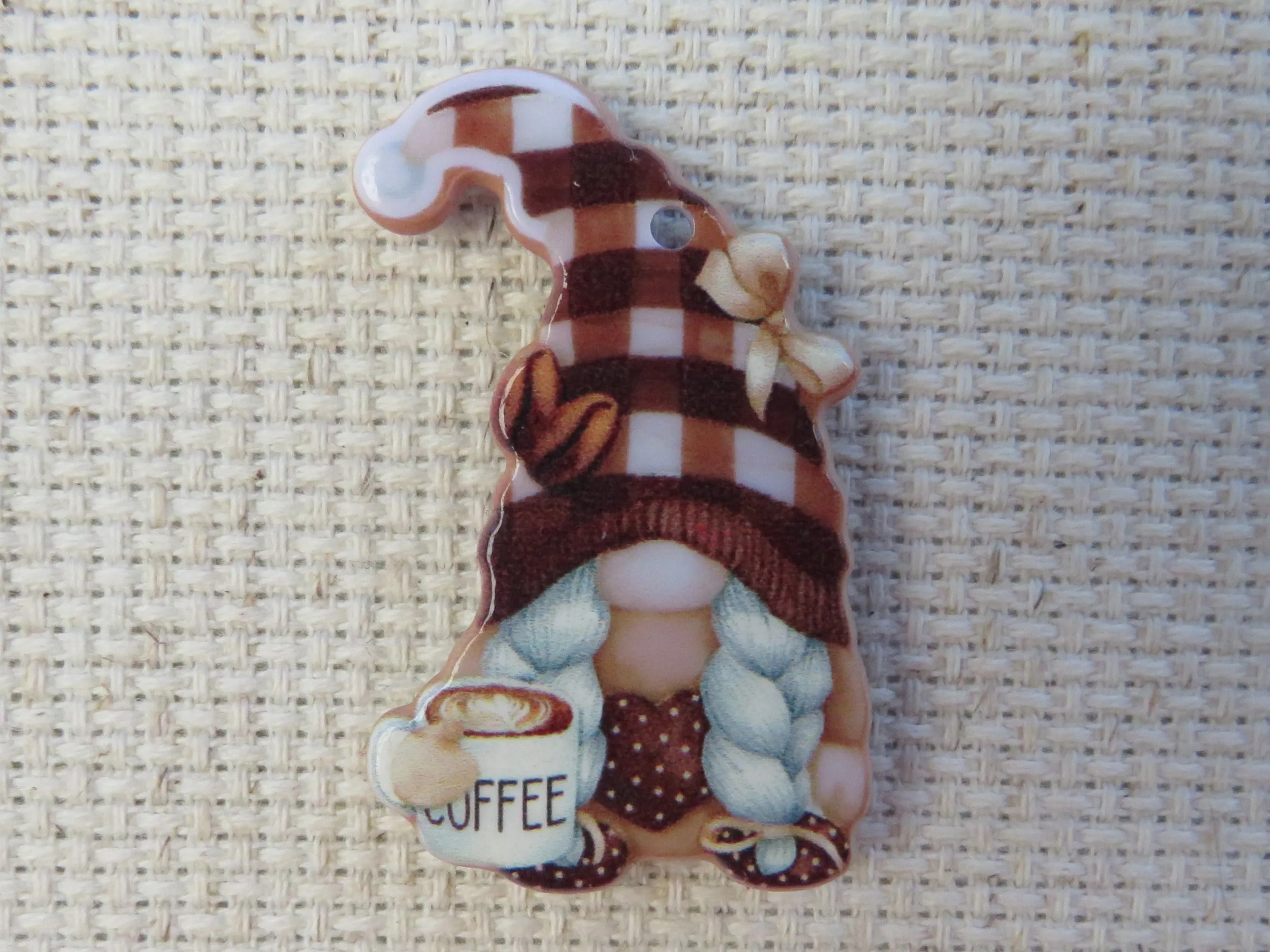 Coffee Gnome Needle Minder, Cover Minder, Magnet