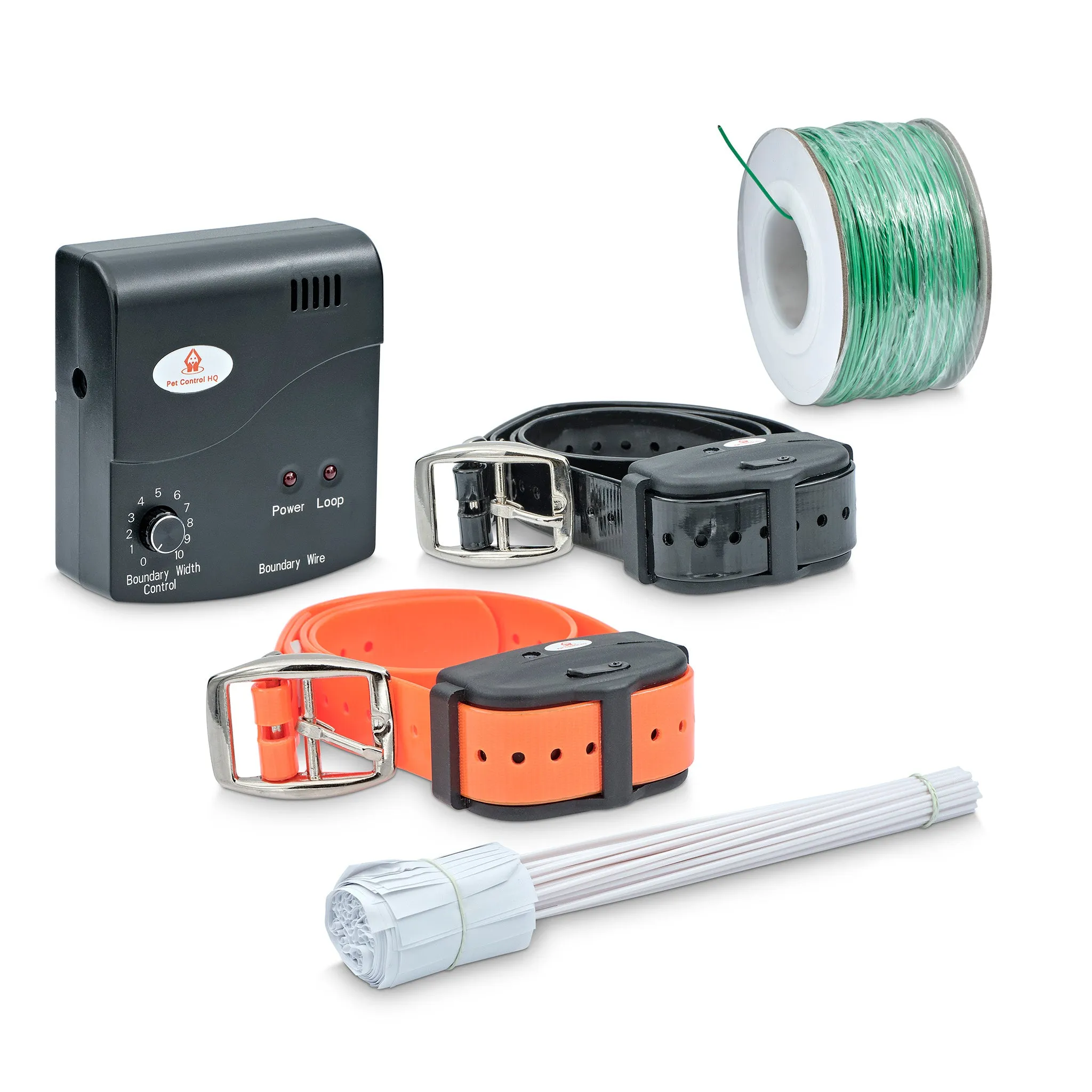 Deluxe Electric Dog Fence Waterproof, Rechargeable up to 3 Shock Collar Options - Heavy Duty Wire