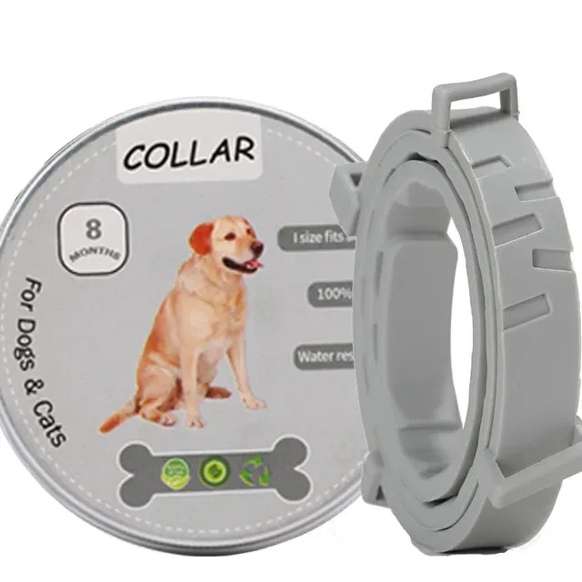 Dog anti Flea and Tick Collars,Pet 8Month Protection Adjustable Collar for Large Dog Puppy Cat, Dogs Accessories