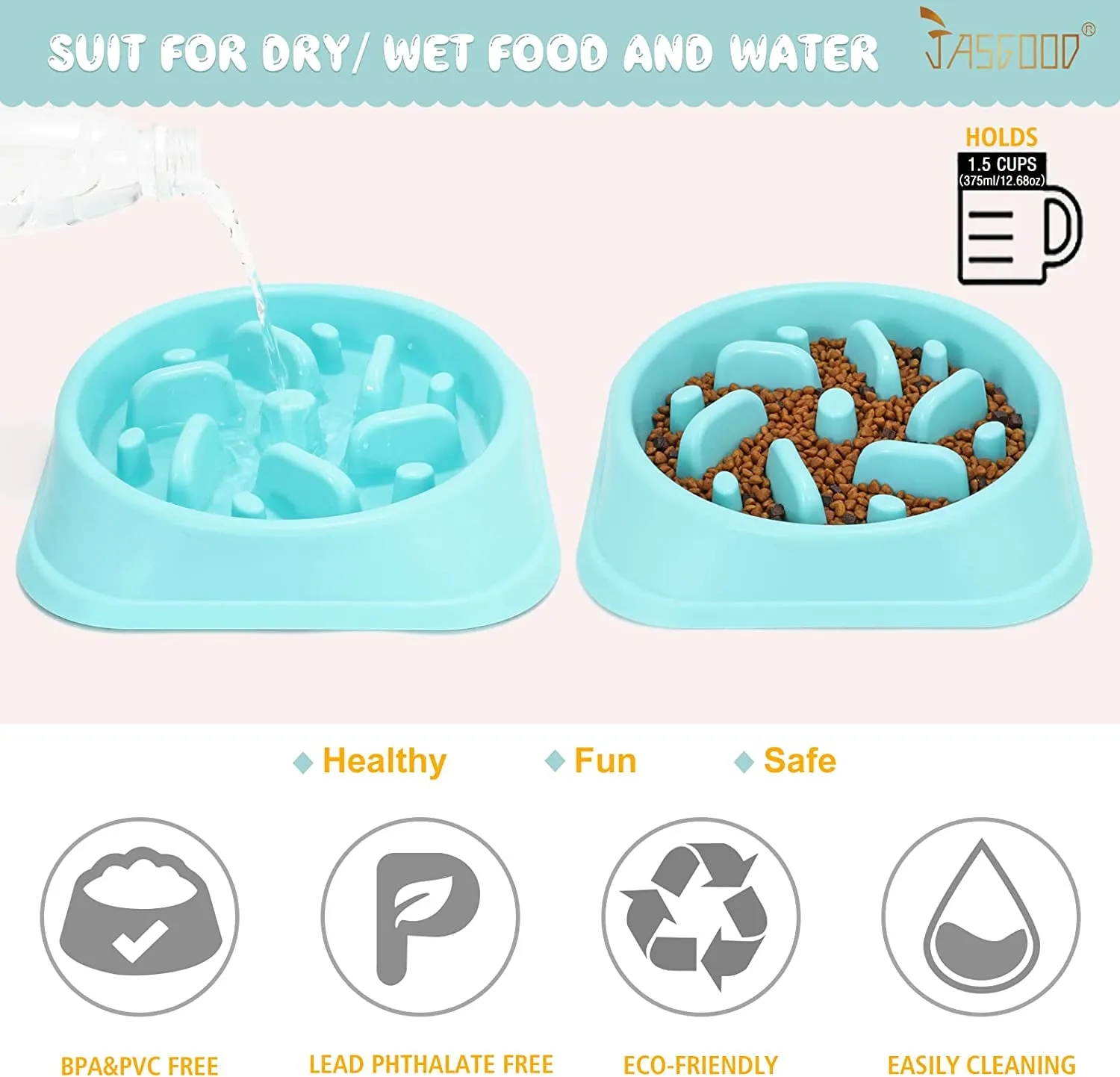 Dog Feeder Slow Eating Pet Bowl Eco-Friendly