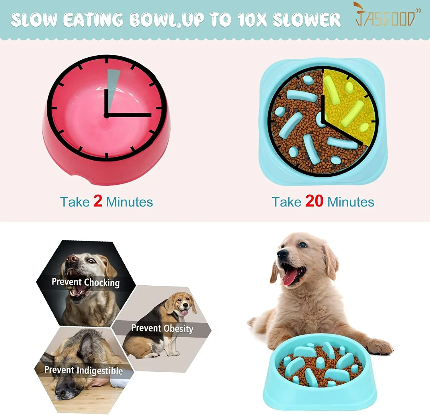 Dog Feeder Slow Eating Pet Bowl Eco-Friendly