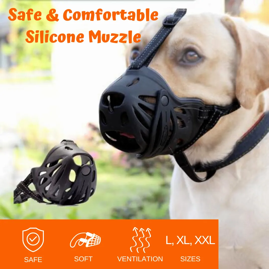 Dog Muzzle Breathable & Drink-Thru Design  for Medium, Large, XL, XXL Dogs