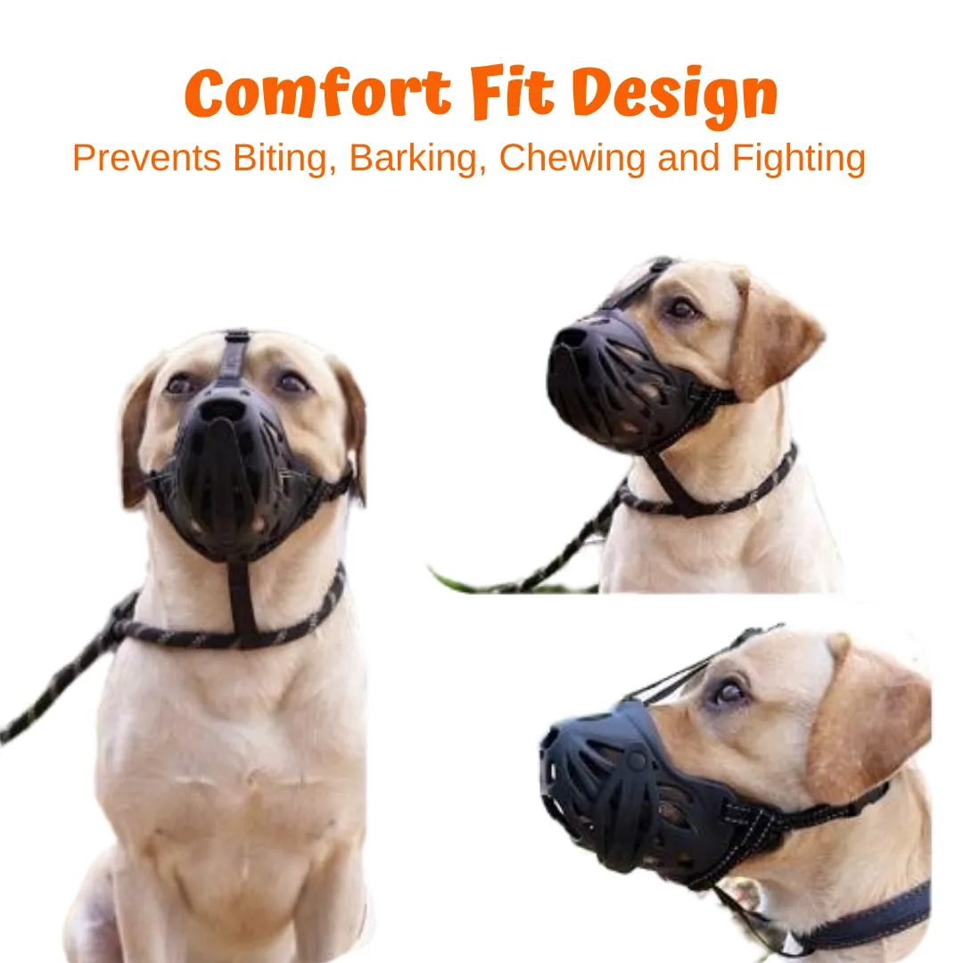 Dog Muzzle Breathable & Drink-Thru Design  for Medium, Large, XL, XXL Dogs