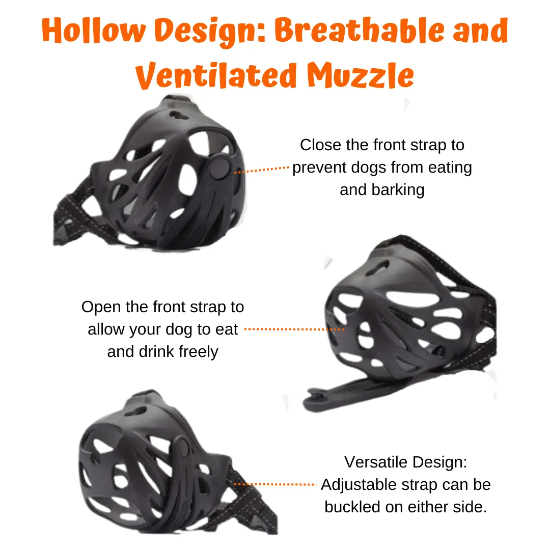 Dog Muzzle Breathable & Drink-Thru Design  for Medium, Large, XL, XXL Dogs