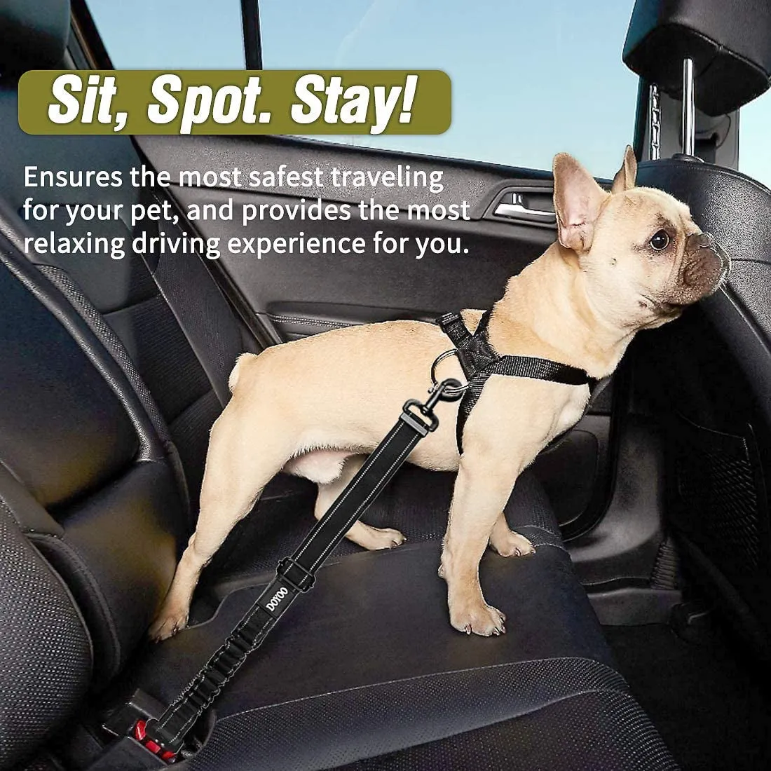 Dog Seat Belt,New 2-In-1 Multi-Functional