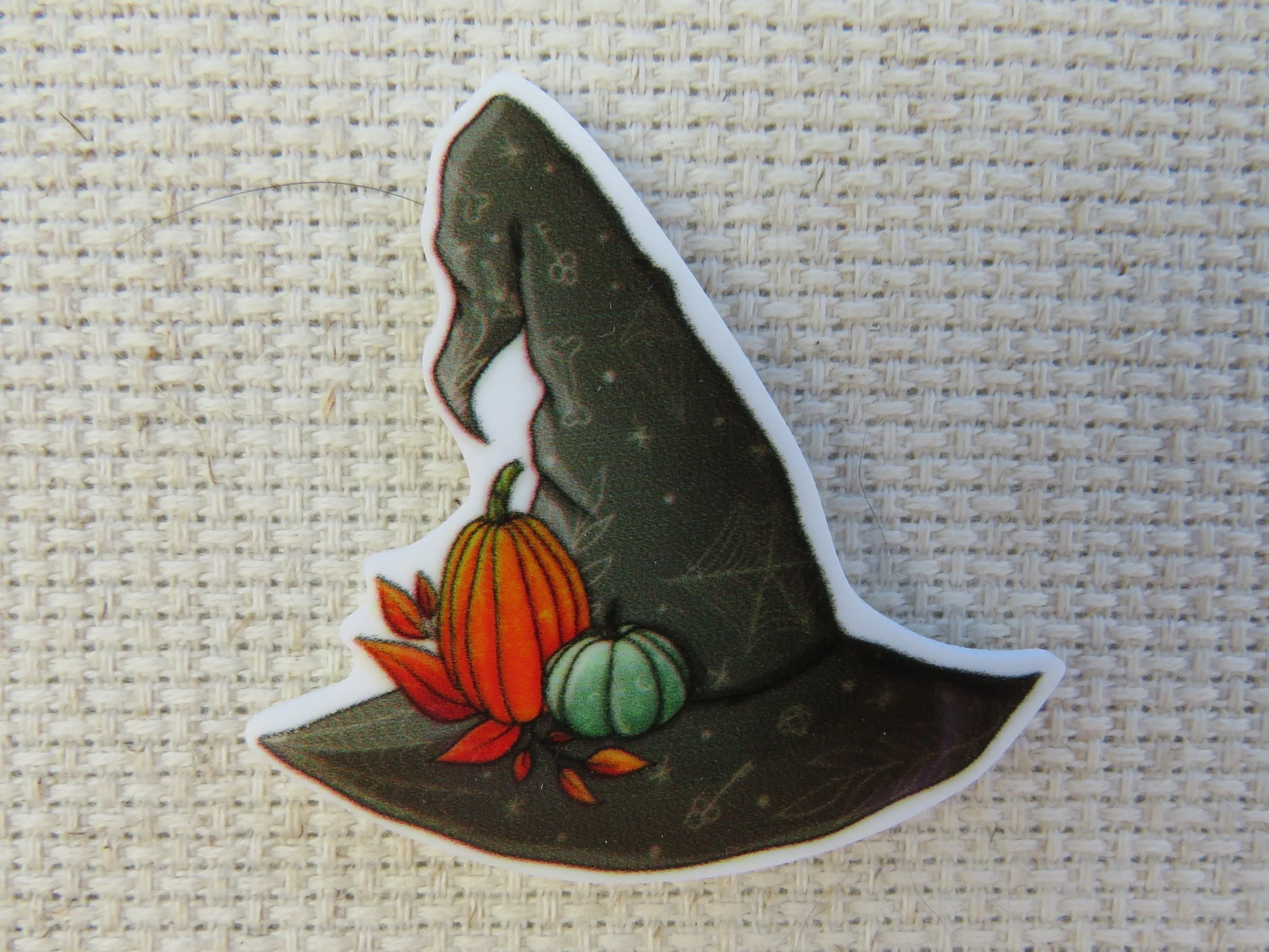 Halloween Decorated Witches Hat Needle Minder, Cover Minder, Magnet