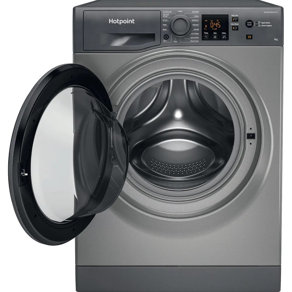 Hotpoint NSWF946GGUK 9Kg 1400 Spin Washing Machine Graphite