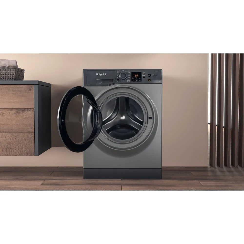 Hotpoint NSWF946GGUK 9Kg 1400 Spin Washing Machine Graphite