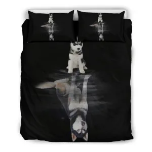 Husky Dream Bedding Set| Dog Lover Bedding US King/Queen/Full/Twin Size