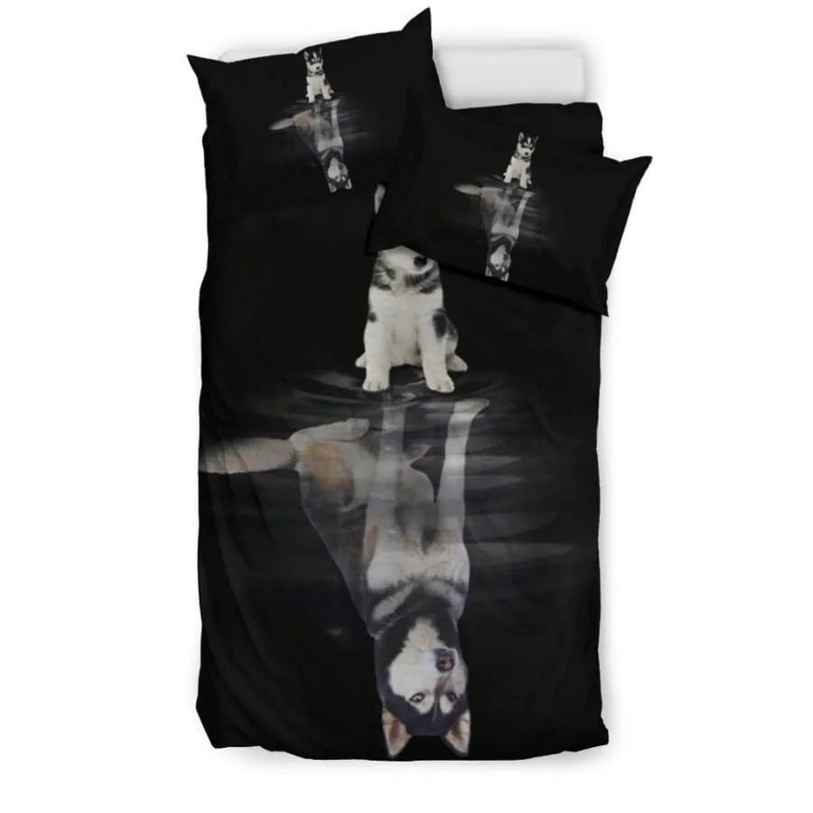 Husky Dream Bedding Set| Dog Lover Bedding US King/Queen/Full/Twin Size