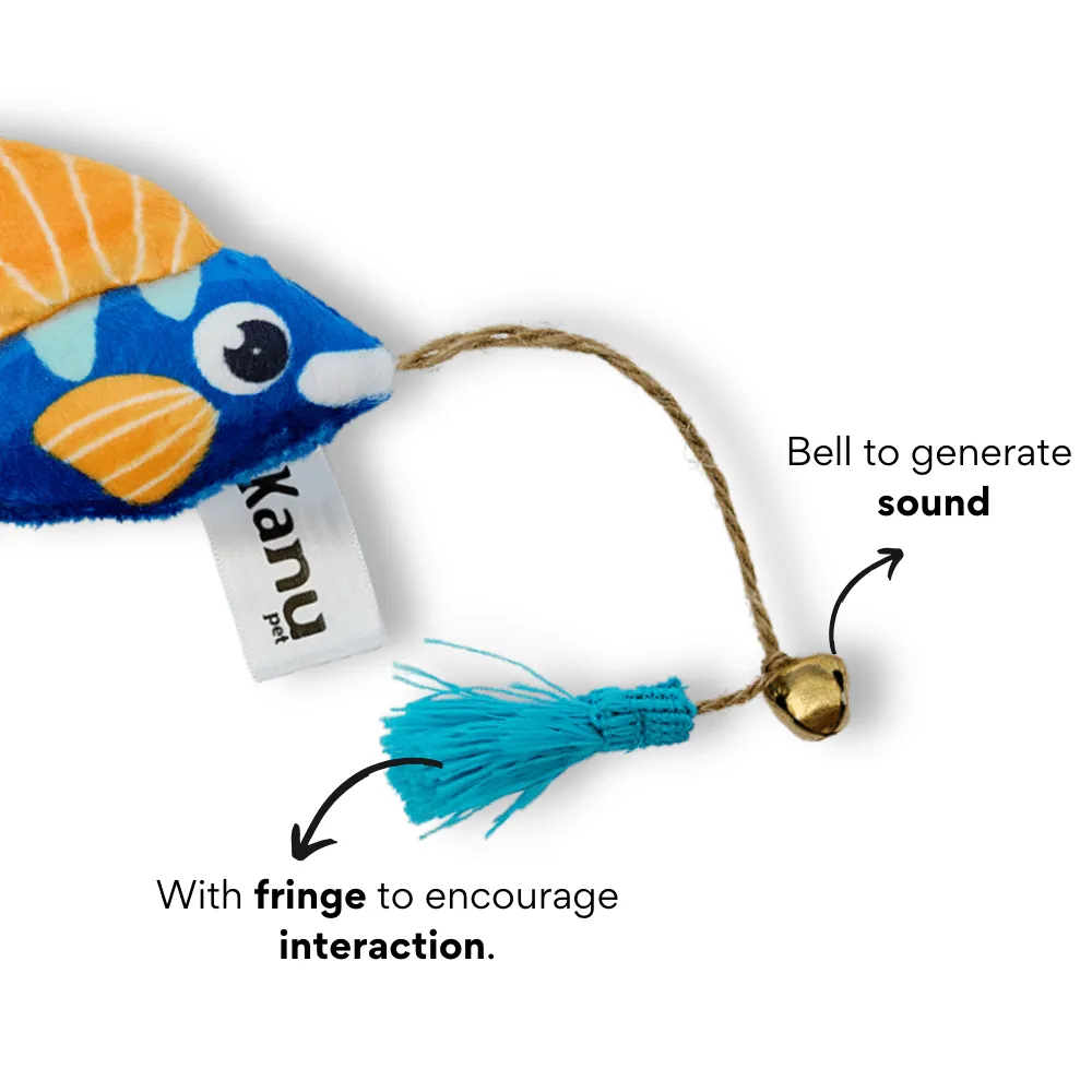 Kanu Pet Blue Fish Plush Cat Toy