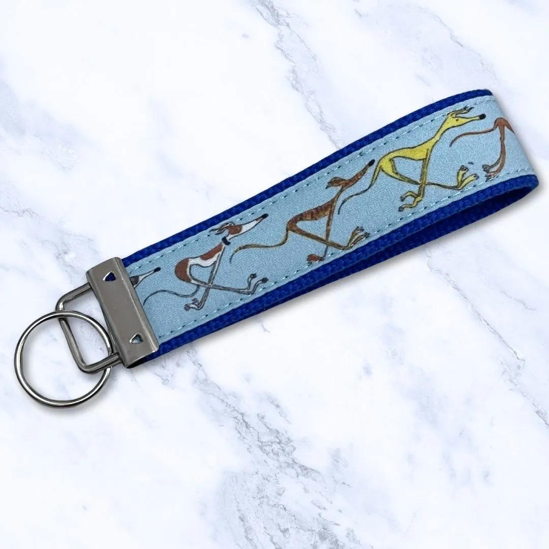 Key Leash Doodle Hounds Blue