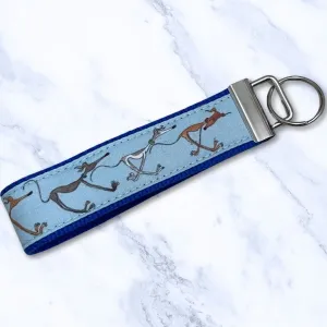 Key Leash Doodle Hounds Blue