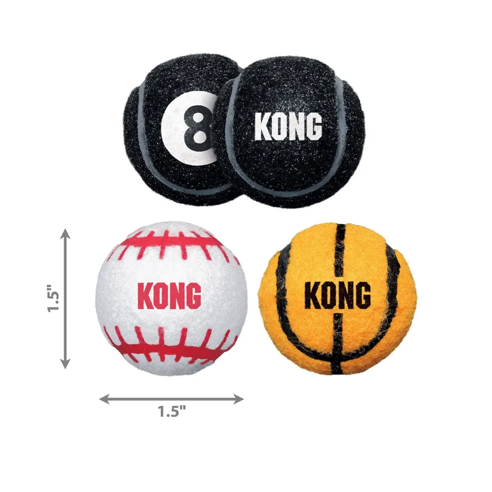 Kong Sport Balls  X-Small 3 Pack Assorted Dog Toy