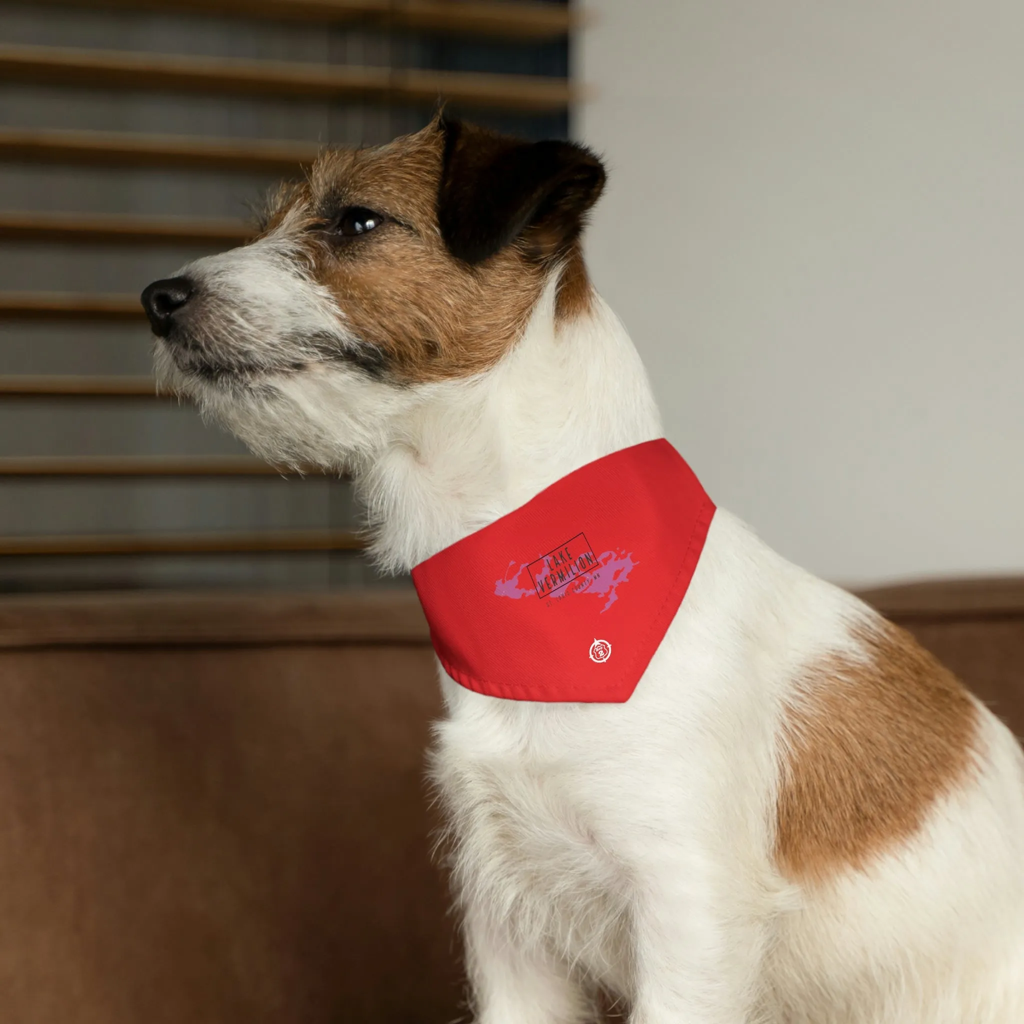 Lake Vermilion - MN - Pet Bandana Collar - Red