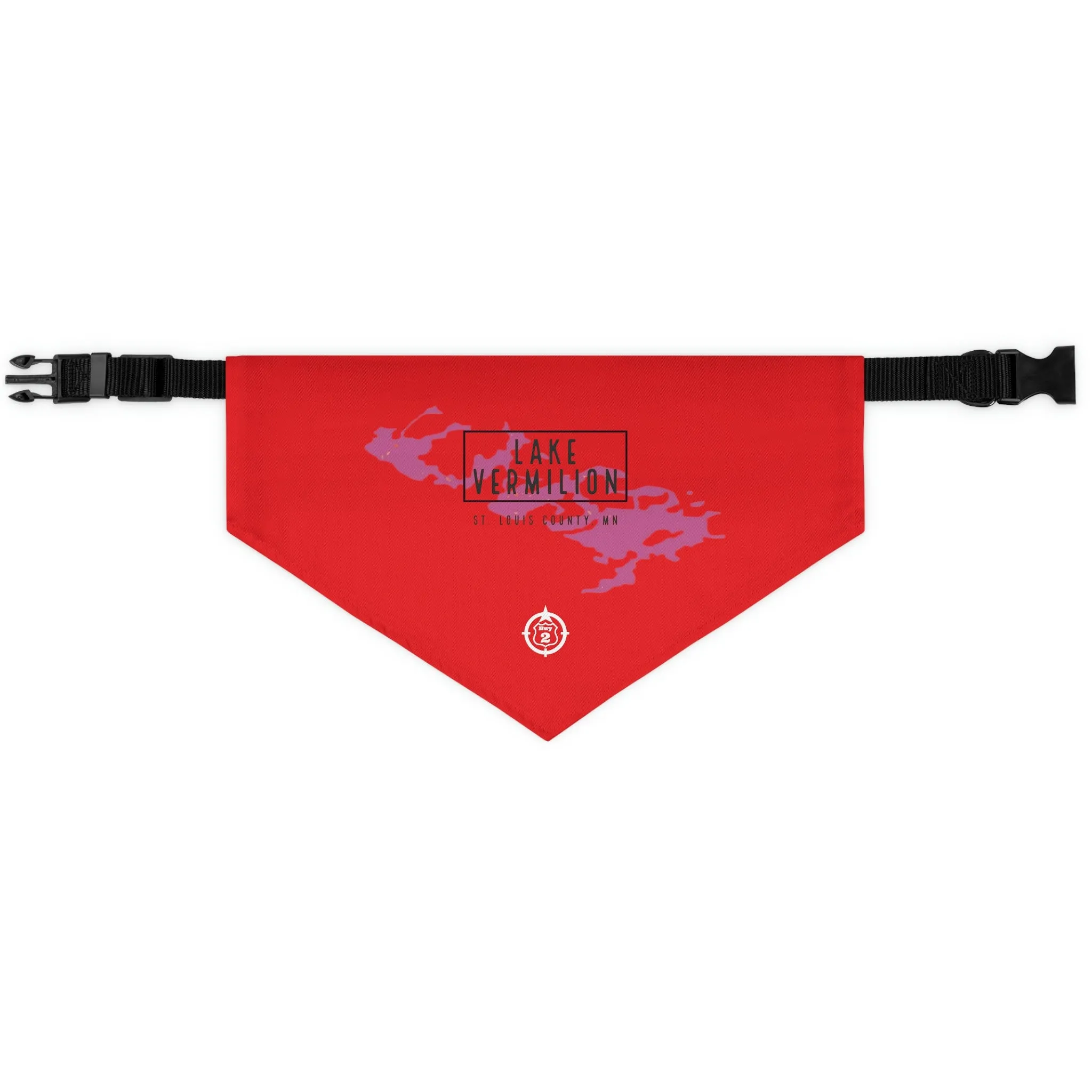 Lake Vermilion - MN - Pet Bandana Collar - Red