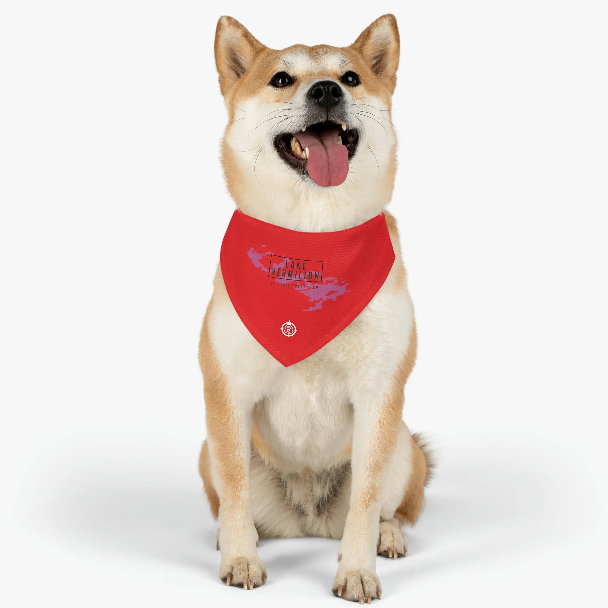 Lake Vermilion - MN - Pet Bandana Collar - Red