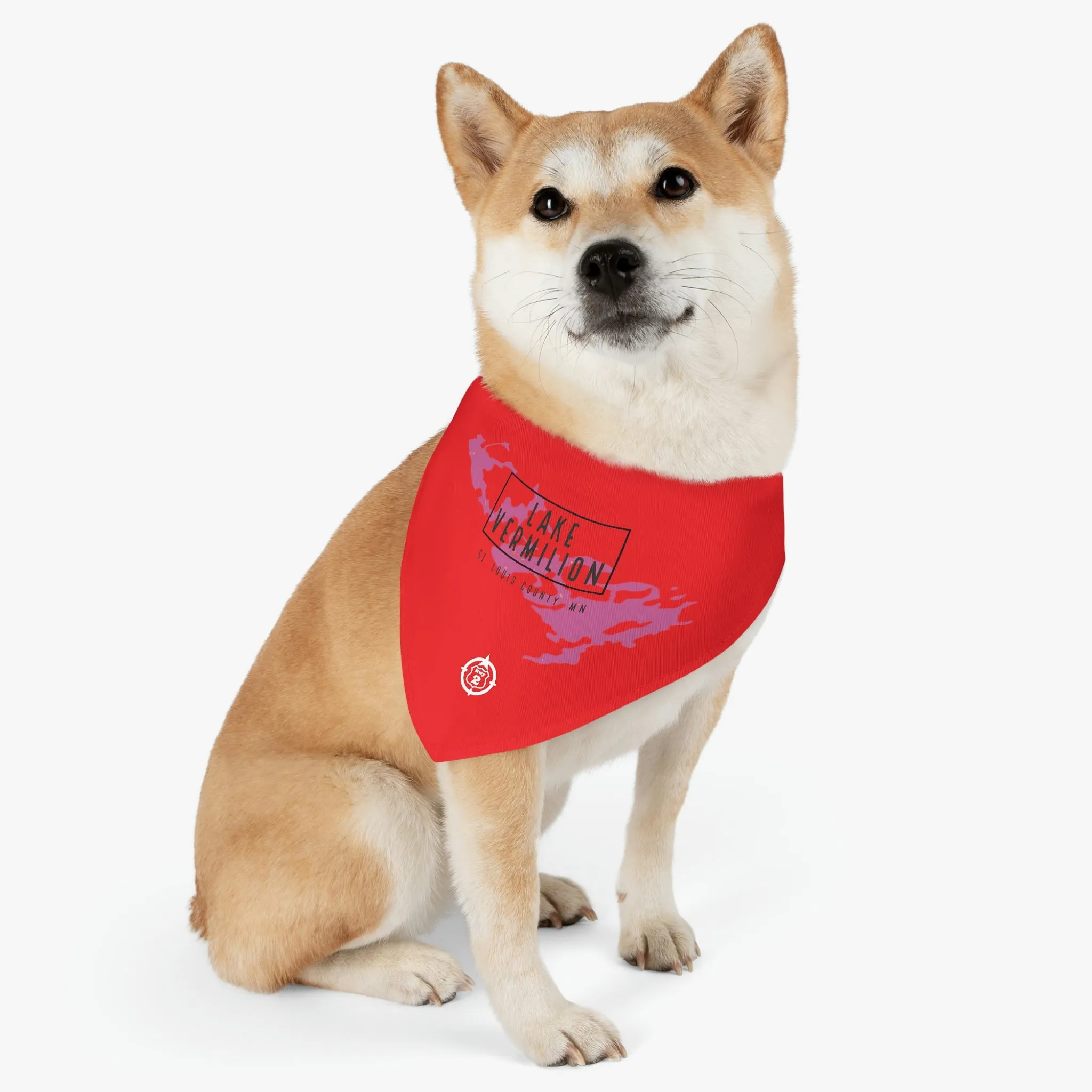 Lake Vermilion - MN - Pet Bandana Collar - Red