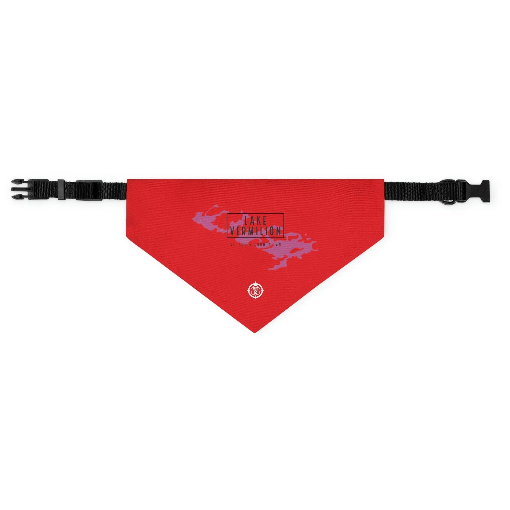 Lake Vermilion - MN - Pet Bandana Collar - Red