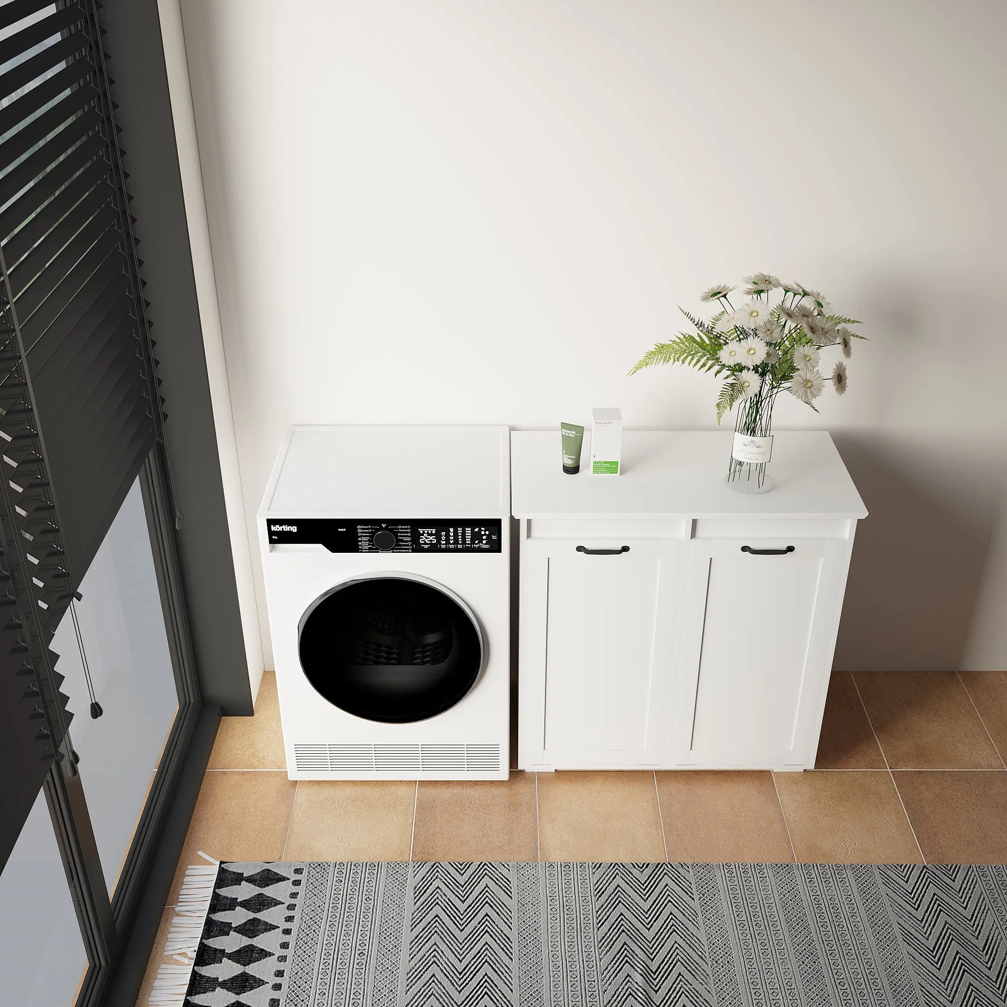 Laundry Cabinet ,with 2 Removable Liner Bags