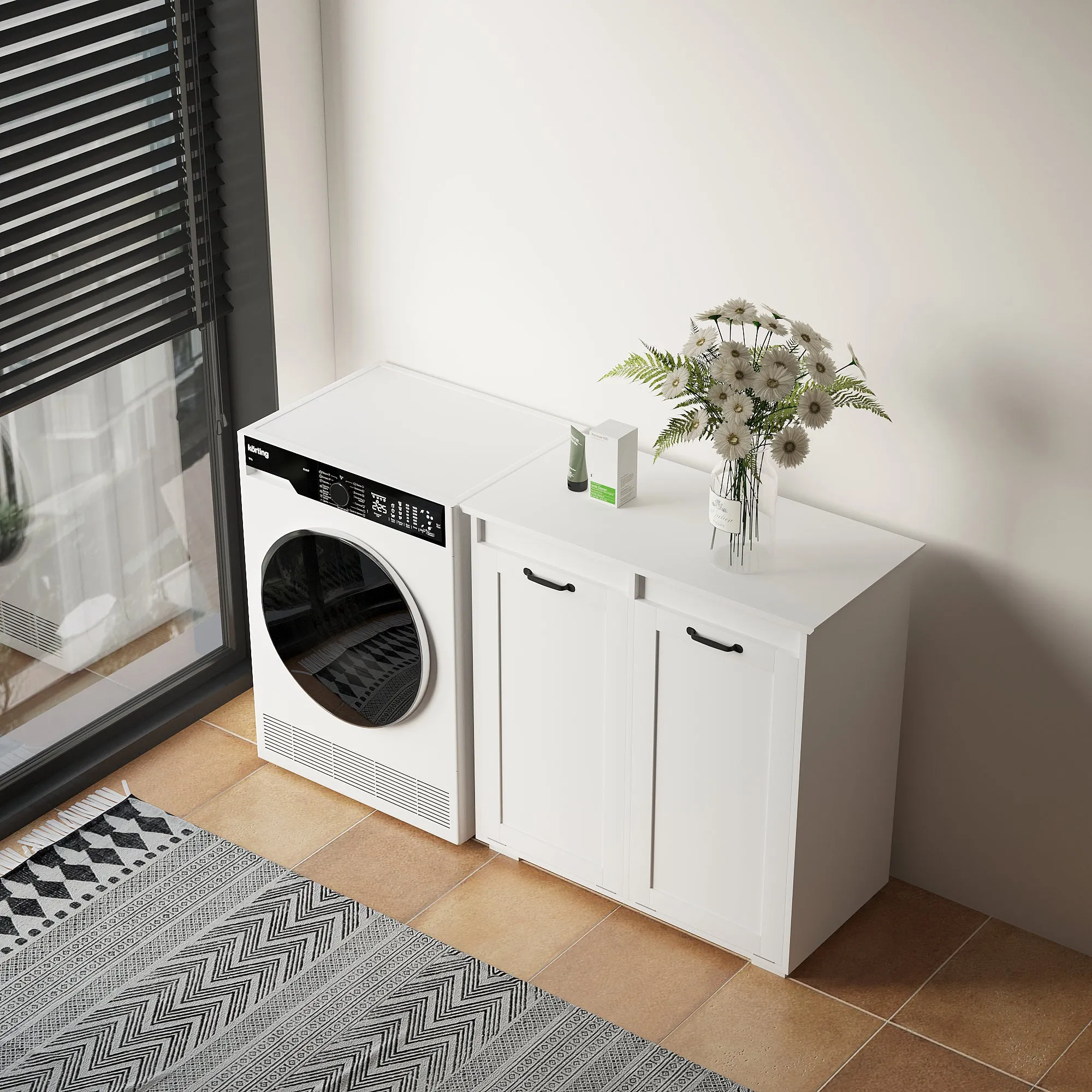 Laundry Cabinet ,with 2 Removable Liner Bags