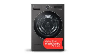 LG - 5.0 Cu. Ft. HE Smart Mega Capacity All-in-One Electric Washer/Dryer WashCombo with Steam and Ventless Inverter Heat Pump - Black Steel
Model:WM6998HBA / WM6998HVA