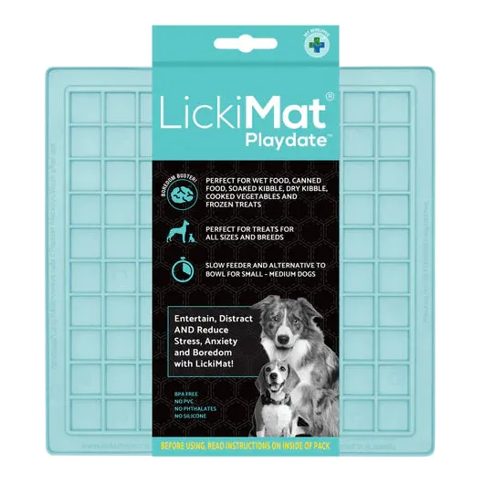 LickiMat Dog Lick Mats Slow Feeders Classic Playdate 10 Colours