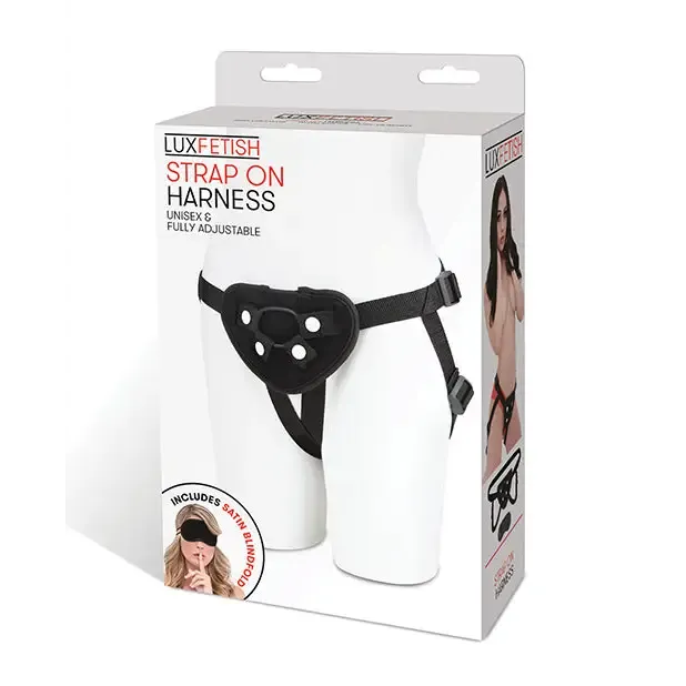 Lux Fetish Neoprene Strap-On Harness Black