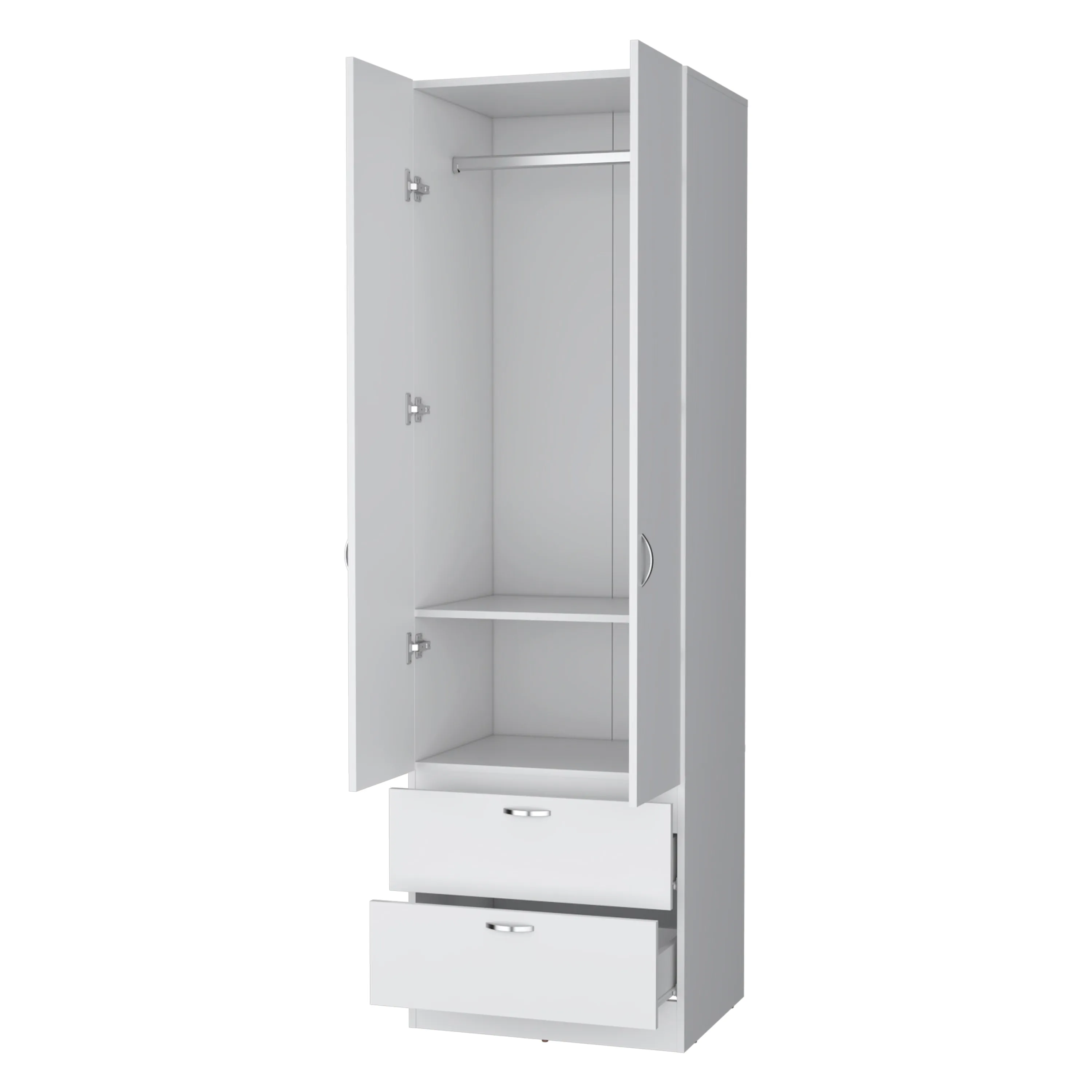 Mayer 2-Door 2-Drawer Wardrobe Marquez White