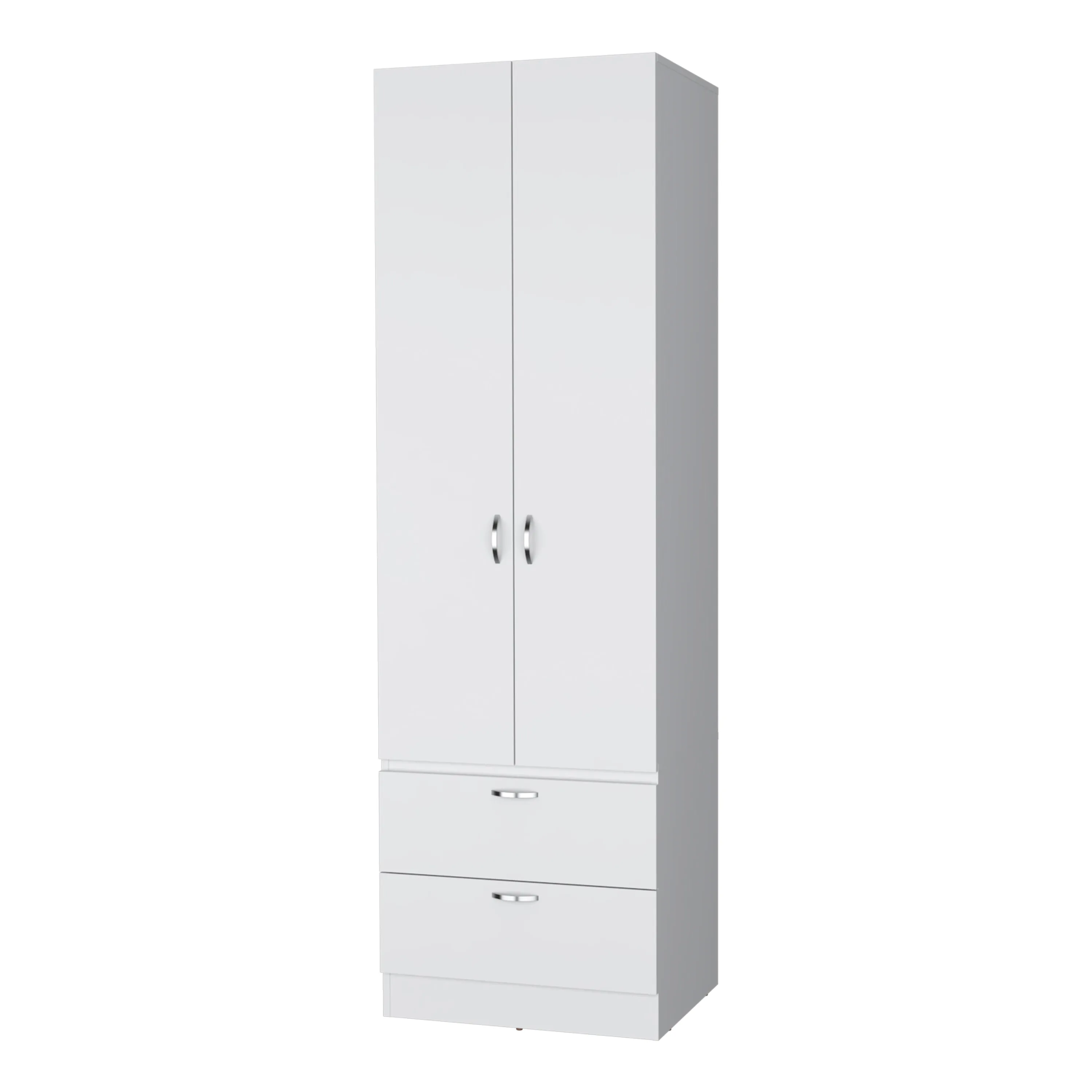 Mayer 2-Door 2-Drawer Wardrobe Marquez White