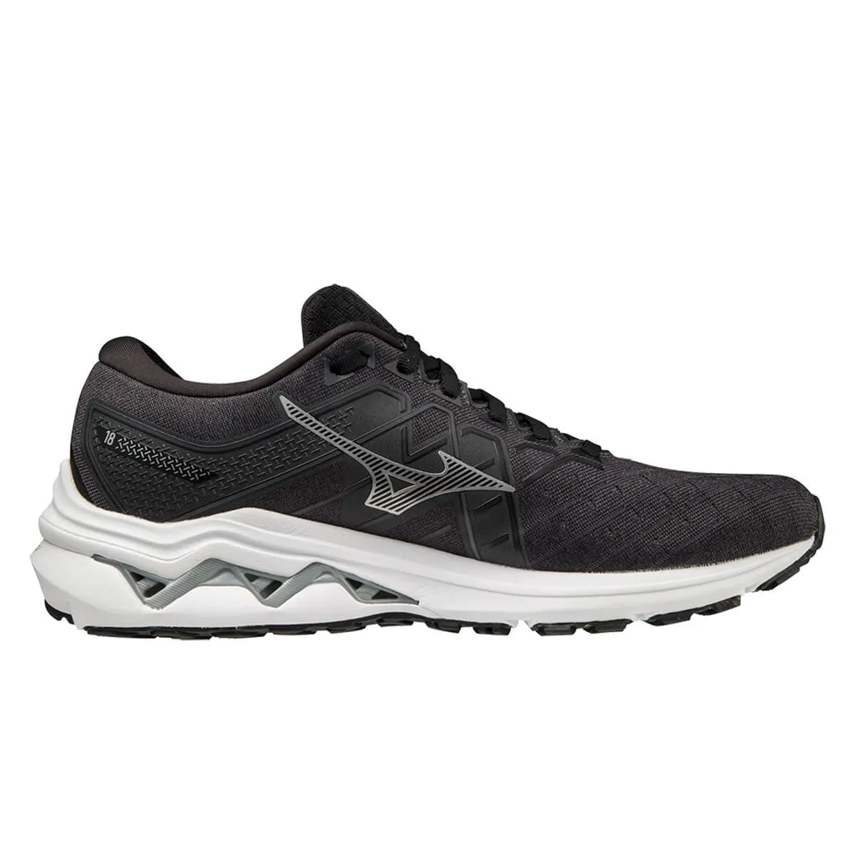 Mizuno Wave Inspire 18 Wide Mens | Black/silver/ebony