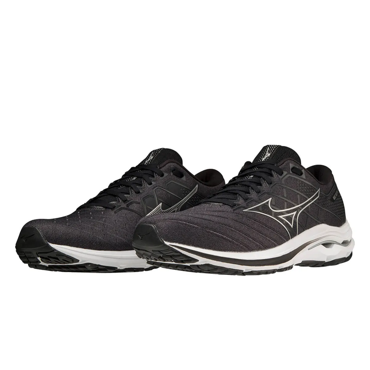 Mizuno Wave Inspire 18 Wide Mens | Black/silver/ebony