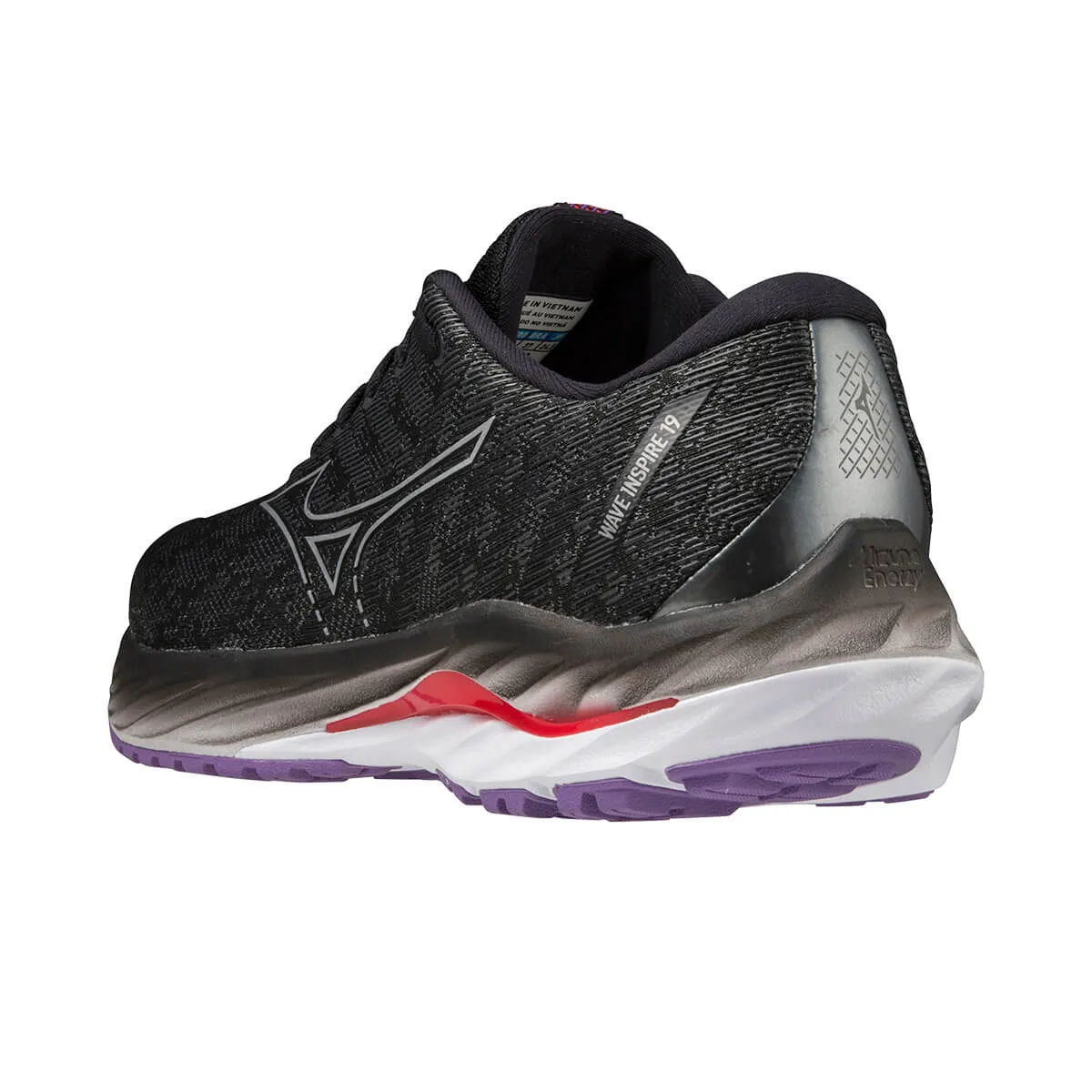 Mizuno Wave Inspire 19 Womens | Black/silver/bittersweet