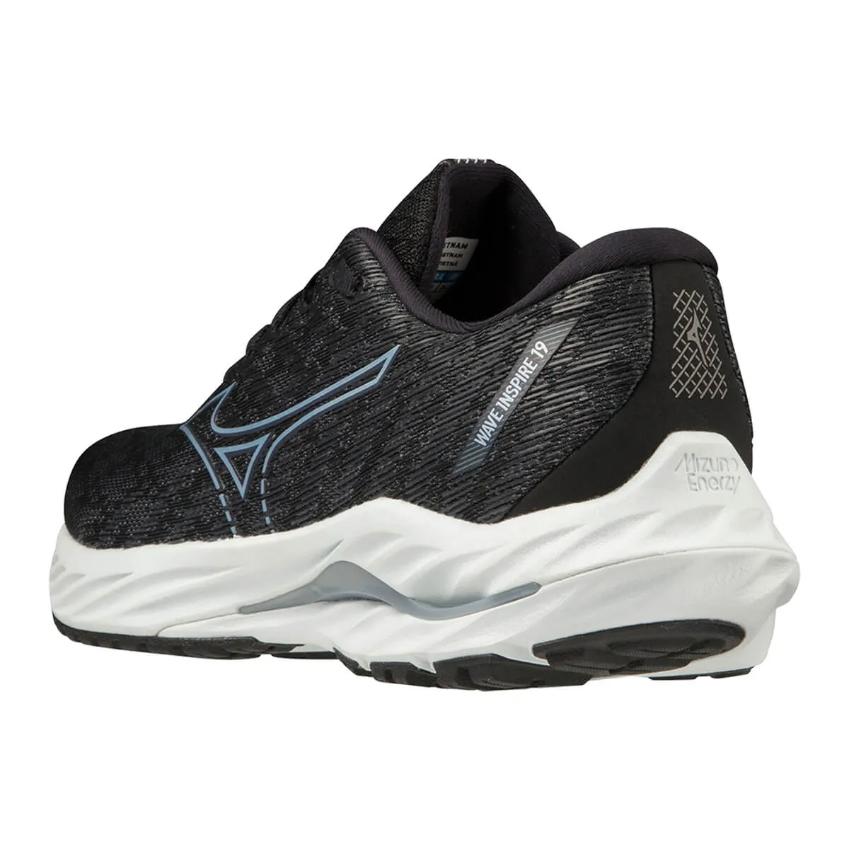 Mizuno Wave Inspire 19 Womens | Black/silverstar/screst